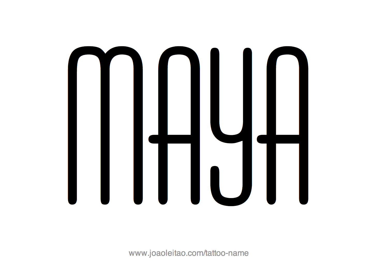 Maya Name Tattoo Designs